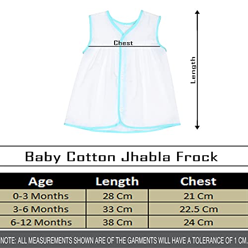 Image of CLAP Baby Girls Cotton Jhabla Frock White (Pack of 4)