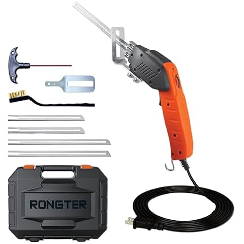 RONGTER Air Cooled, Electric hot knife - Foam cutting tool with Blades & Accessories Use Foam Cutter for Engraving and DIY Handmade Cover