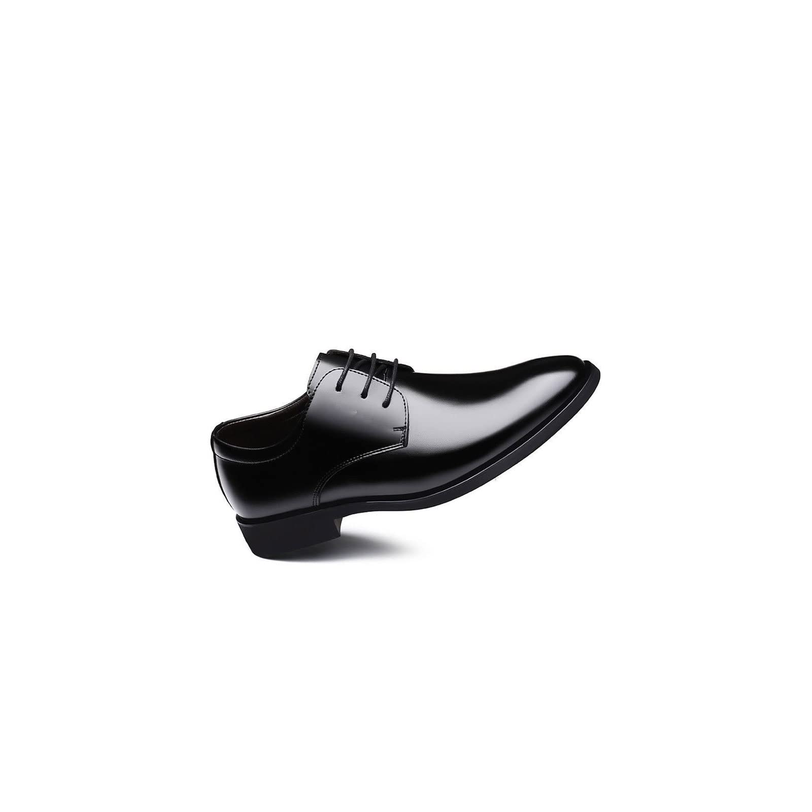 HJLIKE Boys Black Dress Shoes Classic Business Men Dress Shoes Formal Wedding Shoes Men Slip On Office Oxford Shoes Men (Color : Black, Shoe Size : 39)