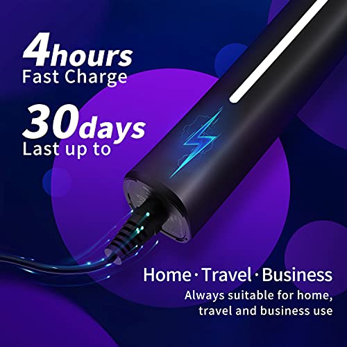 Seago Electric Toothbrush For Adults, With 8 Brush Heads And 5 Modes, Rechargeable Sonic Toothbrush Once Charge For 30 Days, Travel Tooth Brush With 2 Mins Timer, Ipx7 Waterproof Sg-958(Black) #TOP5