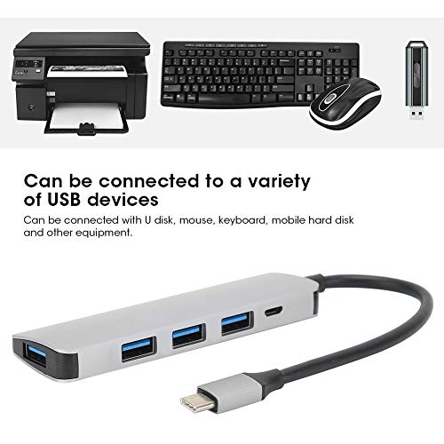 Adaptador HDMI resistente ao desgaste, hub tipo C, carregamento PD Tipo D para celular, teclado, con