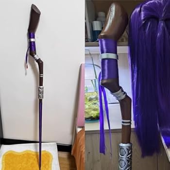 damdos Halloween-Requisite, 140 cm, Farnstäbe, Cosplay-Waffe, Frieren Staff Frieren Journey Fern Walking Stick Beyond Cosplay Prop Kostüm Requisite Geburtstagsgeschenk, Farnstäbe