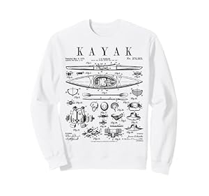 Kajak-Liebhaber, Kajakfahren, Kajak-Paddel, Vintage-Lackdruck Sweatshirt