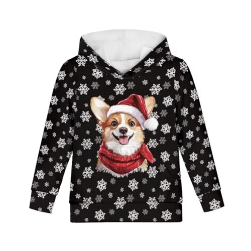 Pinupub Christmas Hoodies For Boys Girls Winter Pullover Long Sleeve Casual Xmas Hooded Sweatshirt