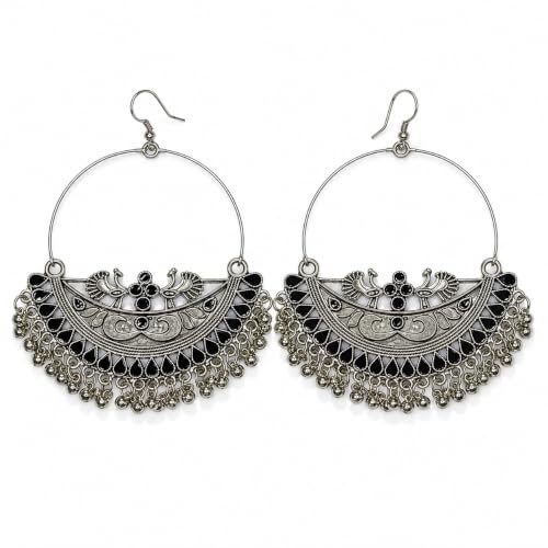 Earrings for women fashion jhumka oxidised Silver Earrings