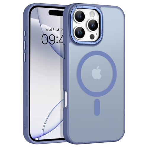 Coque iPhone 16 Pro MagSafe BENTOBEN - Protection fine et mate bleu 6,3 pouces