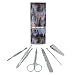 Trees Forest Woods Outdoors Camping Pattern Stainless Steel Manicure Pedicure Grooming Beauty Care Travel Kit