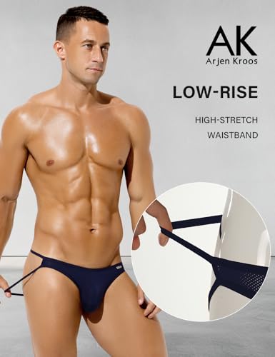 Arjen Kroos Mens Jockstrap Sexy Underwear Mesh Athletic Supporter Sport Low Rise Thong 5