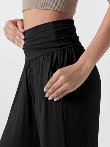 Image of ODODOS Women's Wide Leg Palazzo Lounge Pants with Pockets Light Weight Loose Comfy Casual Pajama Pants-26 /28 /30 inch /32 inch Inseam