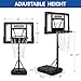 Clupways Pool Basketball Hoop Poolside Height Adjustable Portable Basketball Hoop for Pool with Shatterproof Backboard and Weather-Resistant Steel Screws/Brackets, Includes Ball and Air Pump