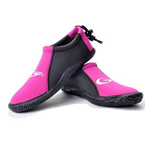Dive Boots Neoprene Wetsuit Booties Scuba Diving Booties 3Mm 5Mm For Men Women, Fin Booties Quick-Dry Anti-Slip Water Sports Boots For Surfing Fishing Kayaking (3Mm Pink, Us Men’s 5 / Us Women’s 6) #TOP12