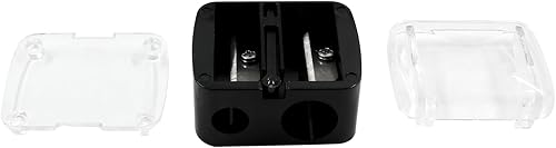 Miniatura 2 de Cinonyce - Paquete de 10 sacapuntas de doble lápiz, herramienta esencial fácil de limpiar para afilar todo tipo de lápices, vegano y libre de