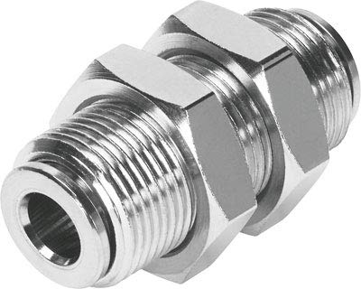 Festo 558809 Model NPQM-H-Q10-E-P10 Push-In Bulkhead Connector (Pack of 10)