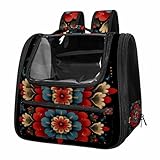 otnrnondcl Norwegian Rosemaling Folk Style Flower (71) Dog Cat Carrier Soft-Sided Pet Bag for Small Medium Cats Puppies Airline Approved Cat Travel Carrier