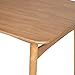 Walker Edison Mid-Century Modern Solid Wood Tapered-Leg Dining Table, 59 Inch, English Ash