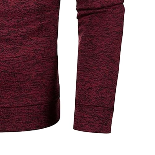 Men's Slim Fit Shawl Collar Sweater Fall Winter Button Long Sleeve Casual Crewneck Cable Knit Pullovers4