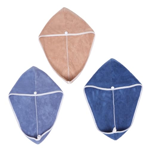 Balacoo 3 Pçs Toalha De Cabelo Seco Touca De Banho De Microfibra Toalha Para Cabelo Toalha De Secage