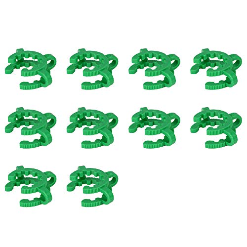Labasics Pinces à Joint en Plastique, 10 Pièces 24mm Pince de Laboratoire #24 Plastic Joint Clips pour Joint en 24/40, Interface Conique Standard Pince pour Joint en Verre Rodé Accessoire Laboratoire Cover