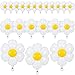 21 Pcs Daisy Balloons Two Groovy Retro Hippie Boho Girl Party Decorations White Flower Foil Mylar Balloons for 60s Theme Birthday Party Wedding Decor (43.3 x 38 Inch, 28 x 28 Inch, 20 x 15.7 Inch)