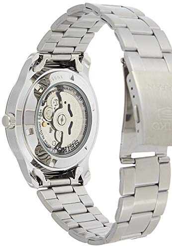 Seiko 5 Automatische witte wijzerplaat zilver roestvrij staal herenhorloge SNKP15K1 - Afbeelding 3