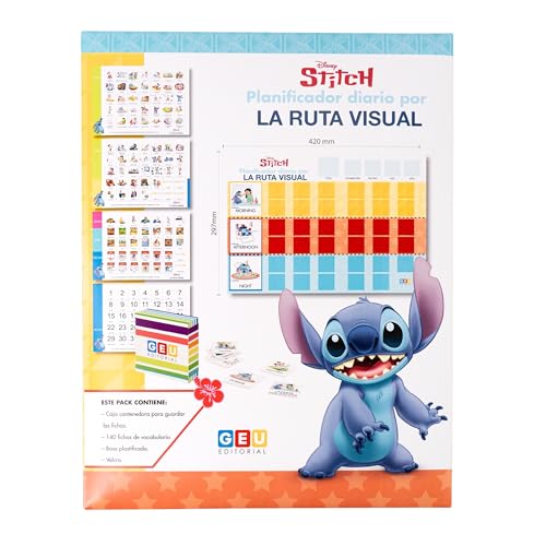 Pictogramas Autismo Español | Panel Rutinas | Pictogramas Rutinas Niños Español | Planificador Visual Editorial GEU Stitch (Diario Disney (español))
