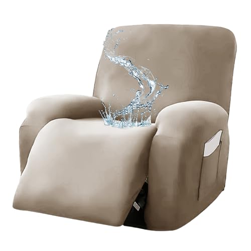 Image of Eco-Ancheng Recliner Slipcovers 4-Pieces Lazyboy Recliner Covers Recliner Couch Covers Recliner Chair Cover Non Slip Reclining Slipcovers with Storage Pockets Furniture Protector for Living Room,21