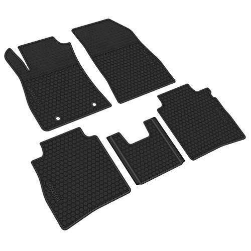 iallauto All Weather Floor Liners Replacement for Sentra 2012 2013 2014 2015 2016 2017 2018 2019 Heavy Duty Rubber Car Mats Front and Rear Seat Vehicle Carpet-Full Black Odorless