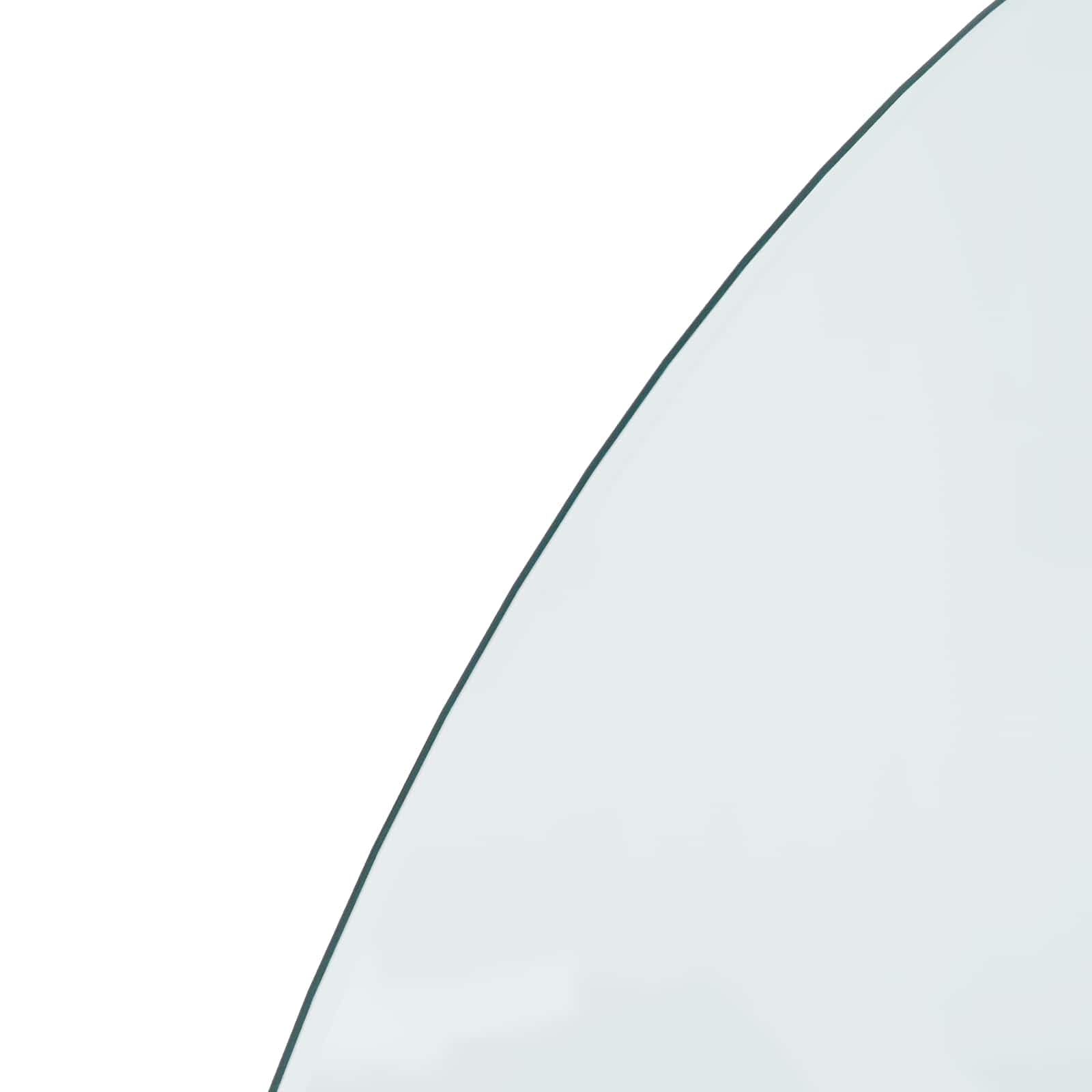 Placa de cristal transparente para chimenea, 1000 x 500 mm, rectangular de vidrio templado con bordes pulidos como placa de base de chimenea para protección contra incendios y protección del