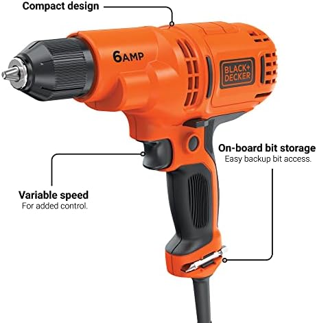 Amazon.com: BLACK+DECKER 6.0 Amp 3/8 in 