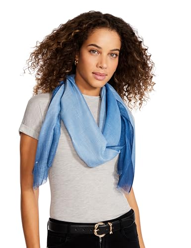 Anne Klein Ombre Lurex Pashmina Shawl Wrap Scarf, Indigo2