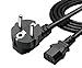Ywcking 1.8m Câble d'alimentation,EU Schuko CEE7 Prise Angulaire vers IEC 320 C13 H05VV-F, pour PC,Samsung LCD,Panasonic LG,TV, Appareils Froids Imprimante,Moniteur,Télévision,Vidéoprojecteur et Plus