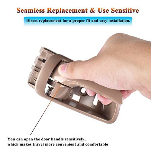 Bjyxshop Interior Door Handle Replacements For Camry 2002 2003 2004 2005 2006 Front And Rear Driver Passenger Interior Handle,Beige, 4Pcs #TOP3