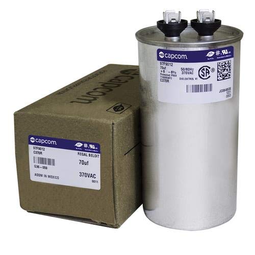 97F9012 70 uf MFD 370 Volt VAC Replacement Round Run Capacitor