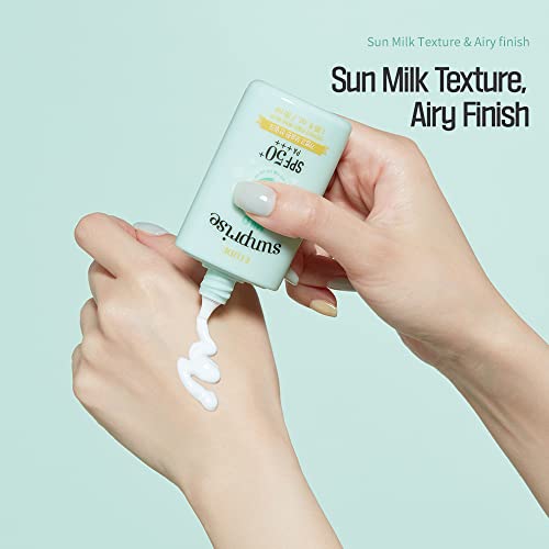 Etude House Sunprise Mild Airy Finish Sun Milk Spf50+ / Pa++++ | Sebum-Free, Non-Sticky, Long Lasting Protection, 100% Mineral Based Sunscreen | Kbeauty #TOP3