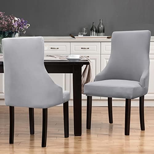 Miniatura 4 de Liykimt Funda elástica para silla lateral con respaldo de ala, funda decorativa para silla de comedor con brazo, lavable tapizada con brazo