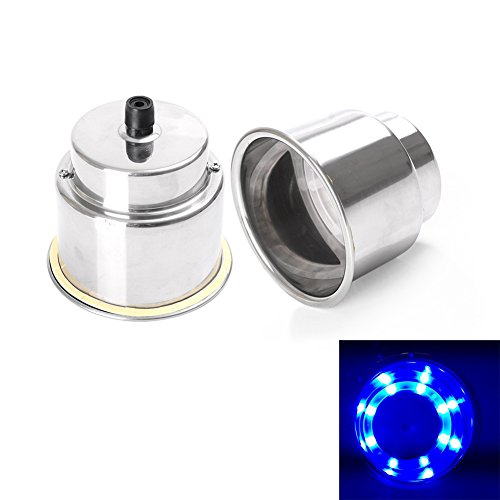 Portavasos de acero inoxidable LED para autos y botes miniatura 5