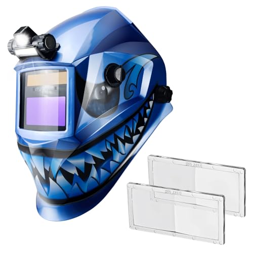 Image of TRQWH Welding Helmet Auto Darkening with Light Welding Hood & Welding Helmet Magnifying Lens 3.0 Diopter Eye-Protecting Welder Accessories