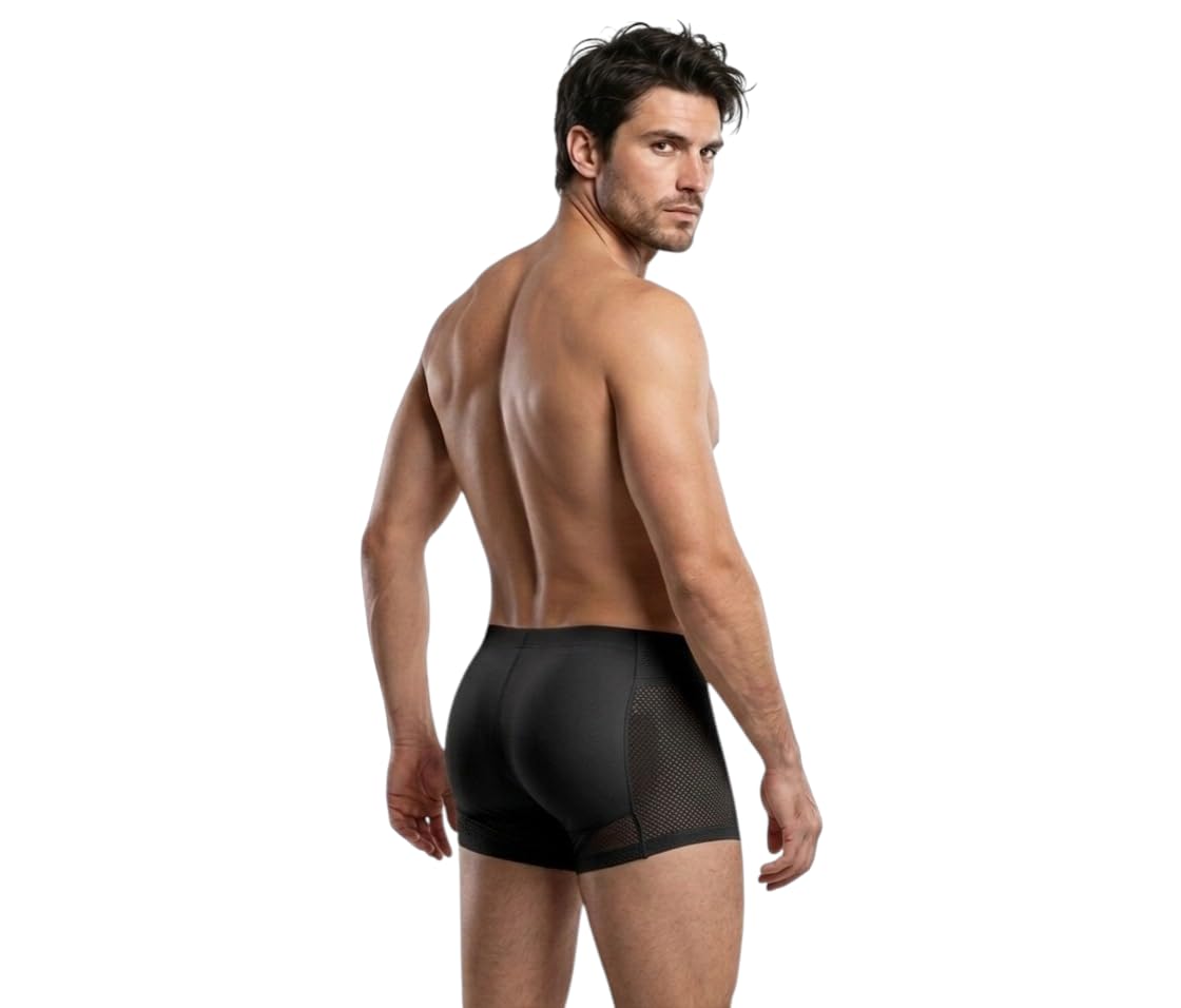 aavelle - elegance starts within Men's Padded Underwear – Nylon Ice Silk Breathable Boxer Briefs – Hip & Buttocks Enhancer and High-Elasticity Width (3.5cm) Shapewear for Men-picture-28