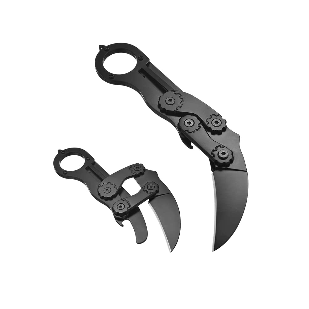 Multifunktionales Tragbares Klappmesser Jagdmesser Survival Outdoor Hochwertiges Scharfes Edelstahl Morphing Einziehbar für Camping Wandern Angeln (Mit Flaschenöffner und Glasbrecher)