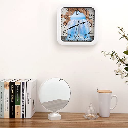 Pendule murale moderne et silencieuse d'eau 26x26cm pour bureau
