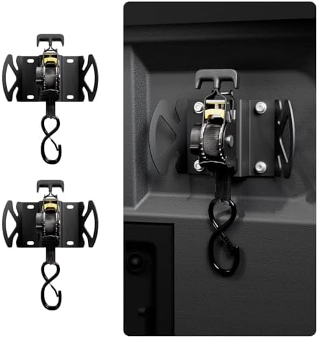 Rotating Retractable Ratchet Straps Compatible with Ford F150 F25...