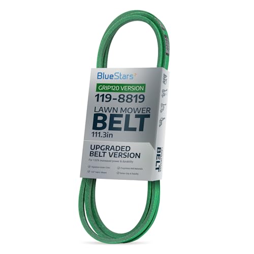 Image of [Upgraded Grip120] BlueStars 119-8819 Deck Belt Aramid Cord 1 /2 inch x 113.3'' | Deck Belt for 42 Inch Deck Toro TimeCutter SS4225 SS4235 MX4260 Exmark Quest Zero Turn Mowers 119-8819-SL 147-2924