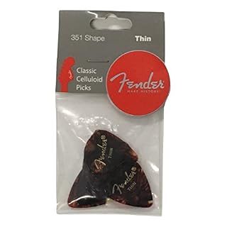 Fender 351 Forme Classic Médiators – Tortoise Shell – Thin – Set de 12 - Les Beatles, Paul McCartney, John Lennon, RIngo Starr, George Harrison Fender 351 Forme Classic Médiators - Tortoise Shell - Thin - Set de 12 – Image 2