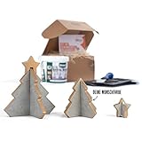  CREATE! by OBI DIY Winterdeko  Dekorative Tannenbäume aus Beton zum Selbergießen (HINWEIS: Farbe im Set nicht enthalten)