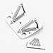 Swhmc Fender Mustang Tremolo Bridge Set - Nickel-Plated Zinc Alloy Tailpiece for Mustang Guitar (Silver, with 6 Knobs)