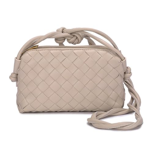 UPSONG Woven Crossbody Bags for Women，Fashion Leather Lightweight Handbags Shoulder Bag Phone Purse Ladies Messenger Bag
