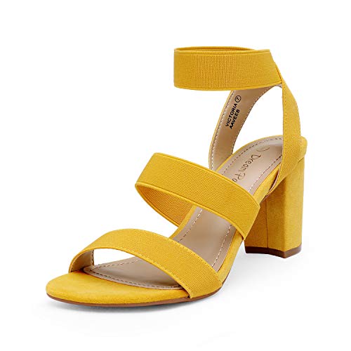 Image of DREAM PAIRS Women's Open Toe High Chunky Elastic Strap Dress Heel Sandals
