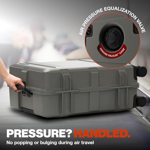 Image of Pelican ATX Luggage Hard Case Luggage with Wheels - Waterproof Hardshell - Medium Size (25 Inch) Check-In Suitcase (Charcoal)