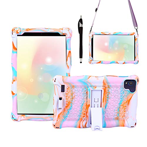 AKNICI-Funda-Antichoque-para-AOYODKG-H8-H6TECLAST-P80Samsung-Galaxy-Tab-A7-Lite-de-87Tab-A-80-2019-T290-T295-T297MatrixPad-S8DUODUOGO-E8Haehne-8-Correa-de-Hombro-y-Lapiz-Tactil-Rose-Morado