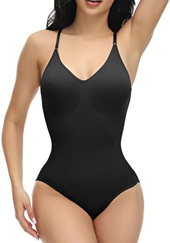 Body Shapewear Femme HANERDUN - Sans Couture, Contrôle Ventre - Bretelles Réglables Et Confortable